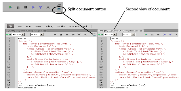 Split-Document Button