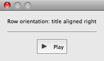Row orientation: title aligned right