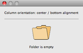 Column orientation: center / bottom alignment